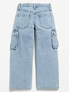 Image number 2 showing, Low-Rise Super Baggy Wide-Leg Cargo Jeans for Girls