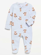 Image number 1 showing, 2-Way-Zip Sleep & Play Footed One-Piece for Baby