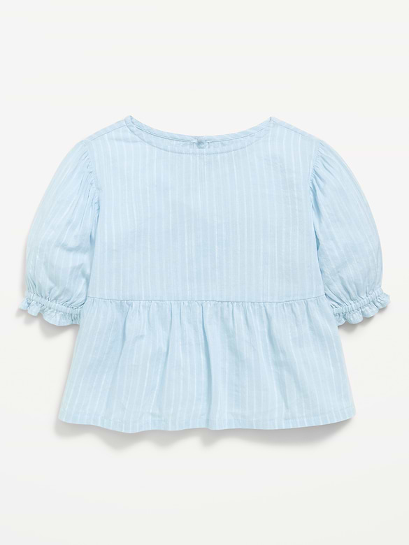 Short Puff-Sleeve Top for Toddler Girls