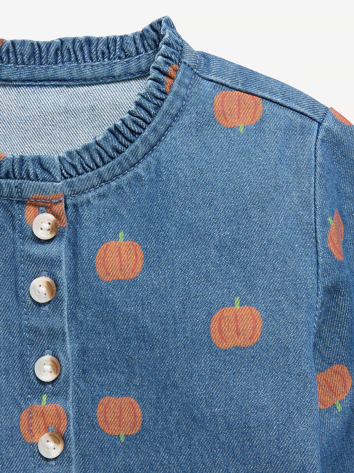 Image number 2 showing, Printed Chambray Pocket Shirt Dress for Toddler Girls