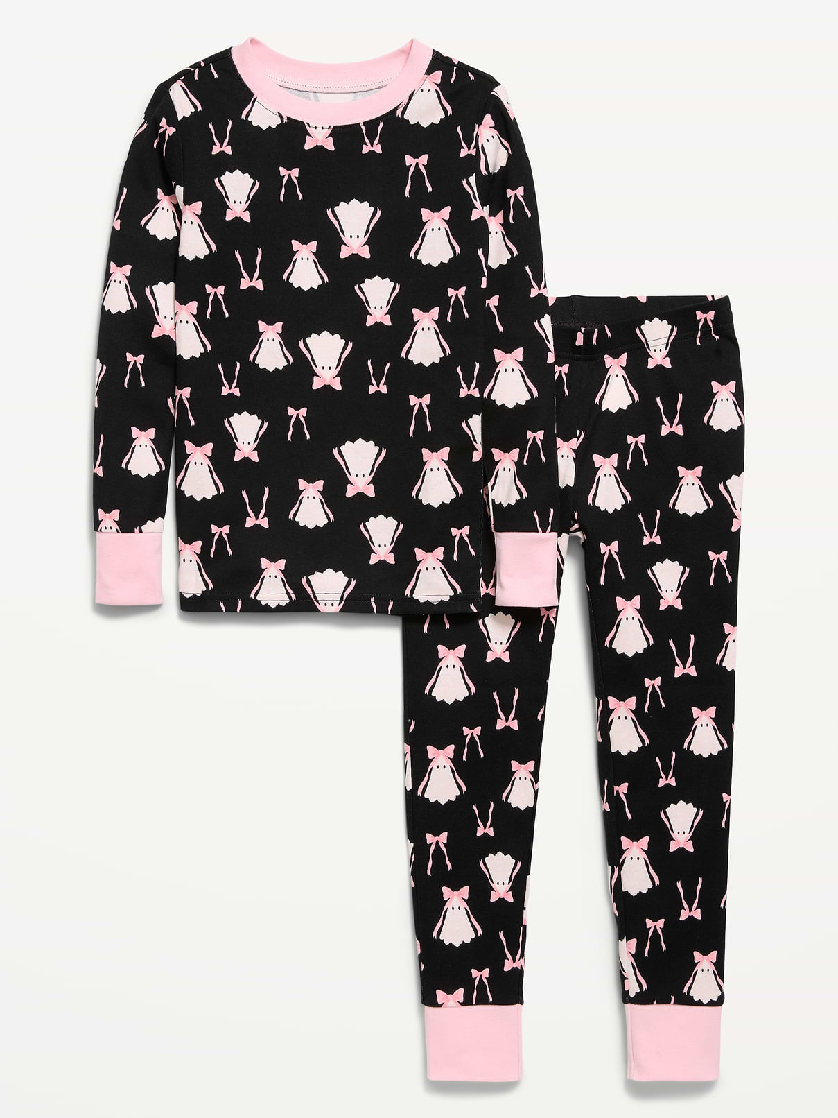 Image number 1 showing, Printed Snug-Fit Graphic Pajama Set for Girls