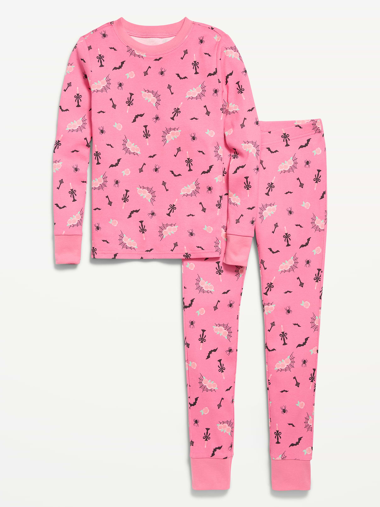 Image number 1 showing, Printed Snug-Fit Graphic Pajama Set for Girls