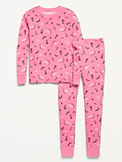 Image number 1 showing, Printed Snug-Fit Graphic Pajama Set for Girls