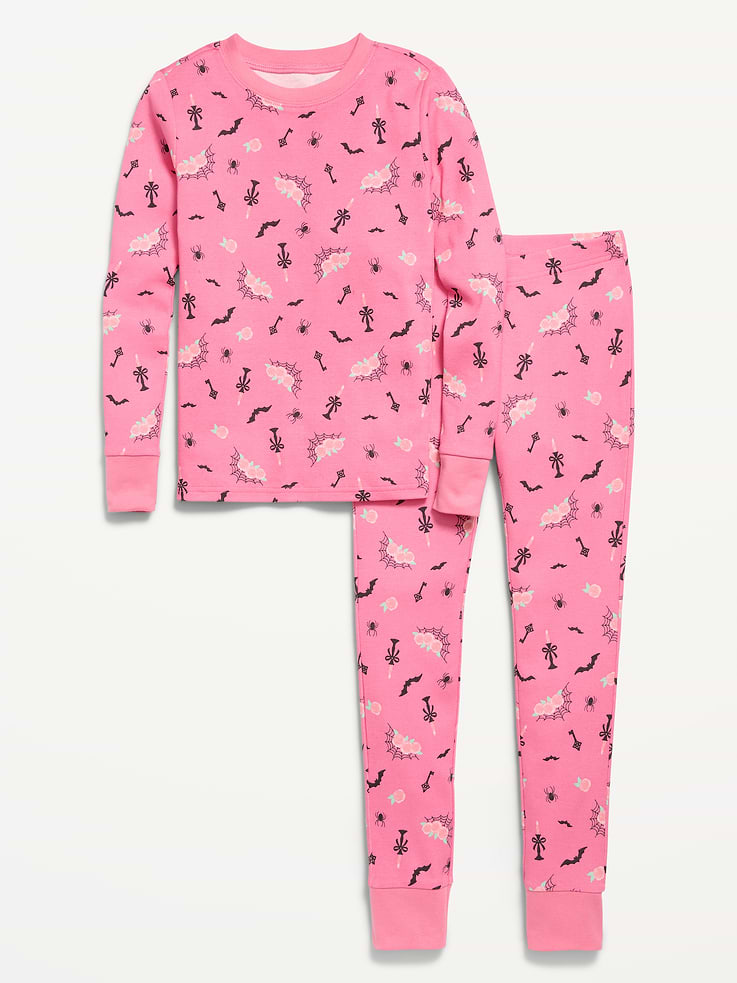Image 1 of 2, crew neck, long sleeves, matching pajama pants, elasticized waistband, all-over print, Product #910359