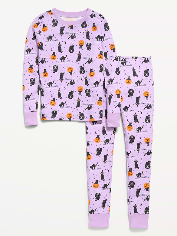 Printed Snug-Fit Graphic Pajama Set for Girls