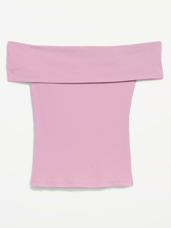 Off-The-Shoulder Fitted Top