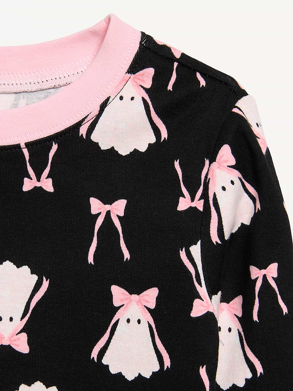 Printed Snug-Fit Graphic Pajama Set for Girls