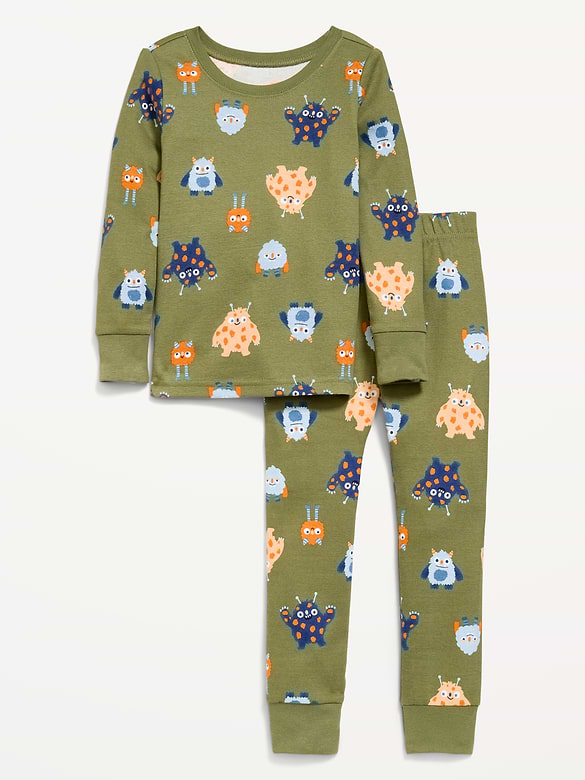 Printed Snug-Fit Pajama Set for Toddler & Baby