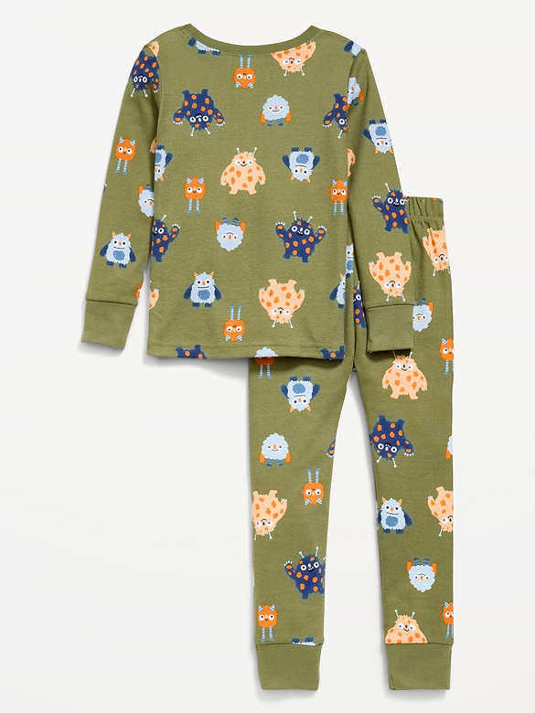 Printed Snug-Fit Pajama Set for Toddler & Baby