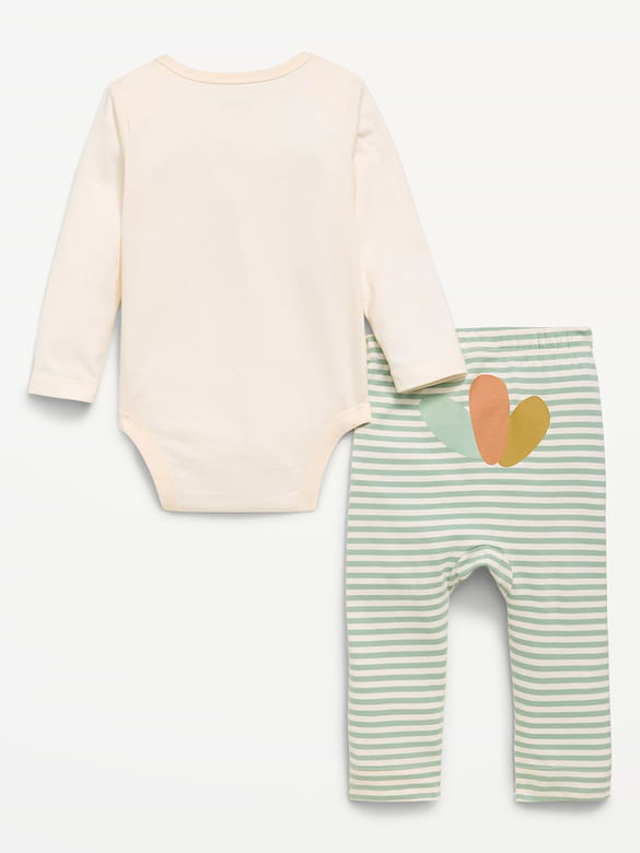 Long-Sleeve Bodysuit and Leggings Set for Baby