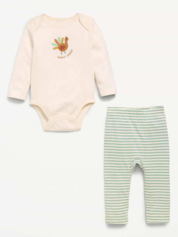 Long-Sleeve Bodysuit and Leggings Set for Baby