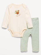 Image number 1 showing, Long-Sleeve Bodysuit and Leggings Set for Baby