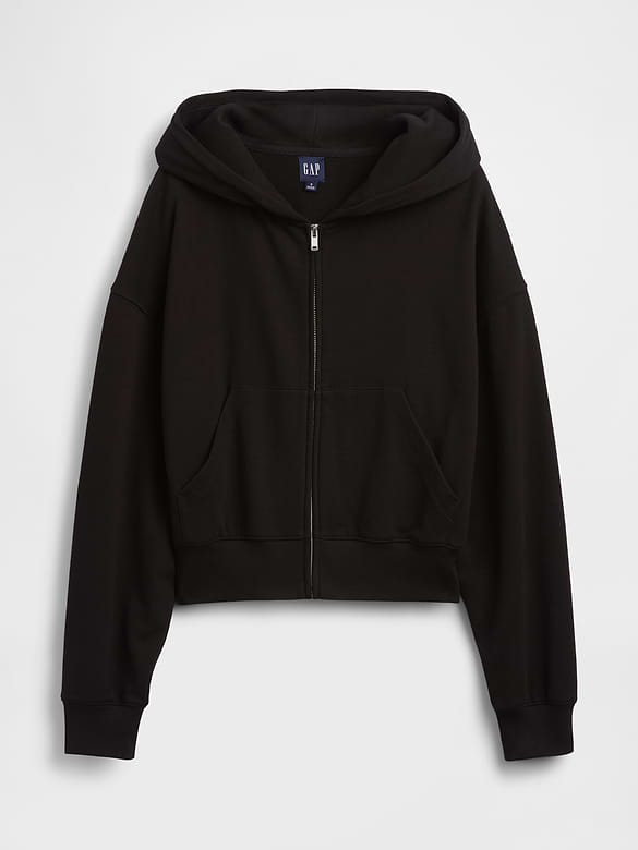VintageSoft Terry Oversized Wedge Zip Hoodie