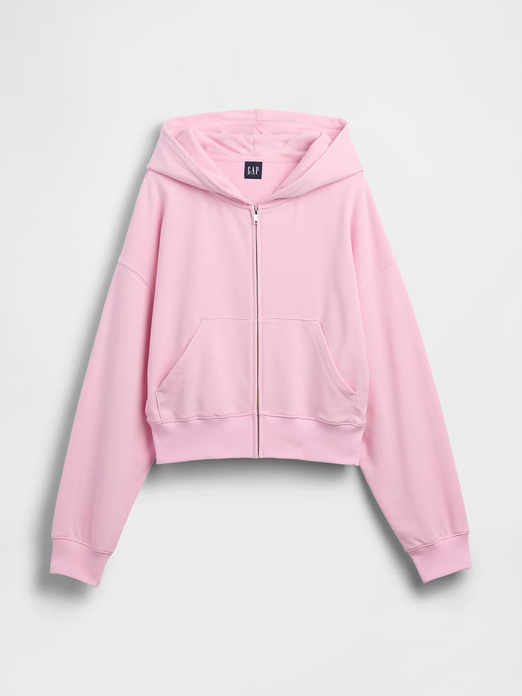 Image number 6 showing, VintageSoft Terry Oversized Wedge Zip Hoodie