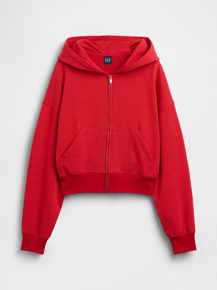 Image number 5 showing, VintageSoft Terry Oversized Wedge Zip Hoodie