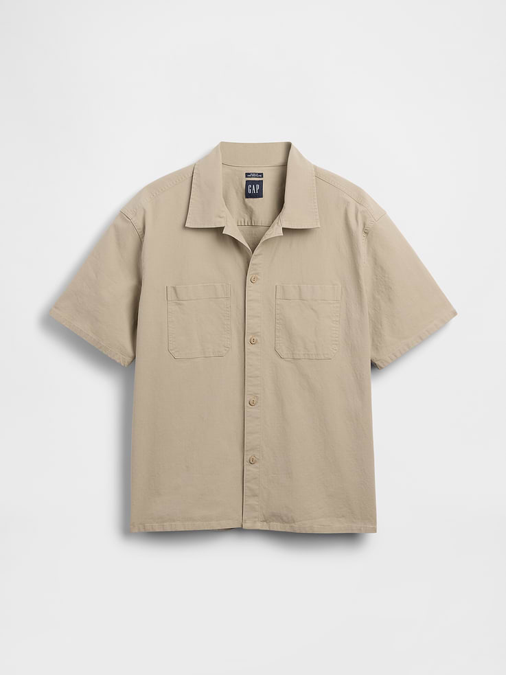 Image number 5 showing, Relaxed Straight-Hem Utility Shirt