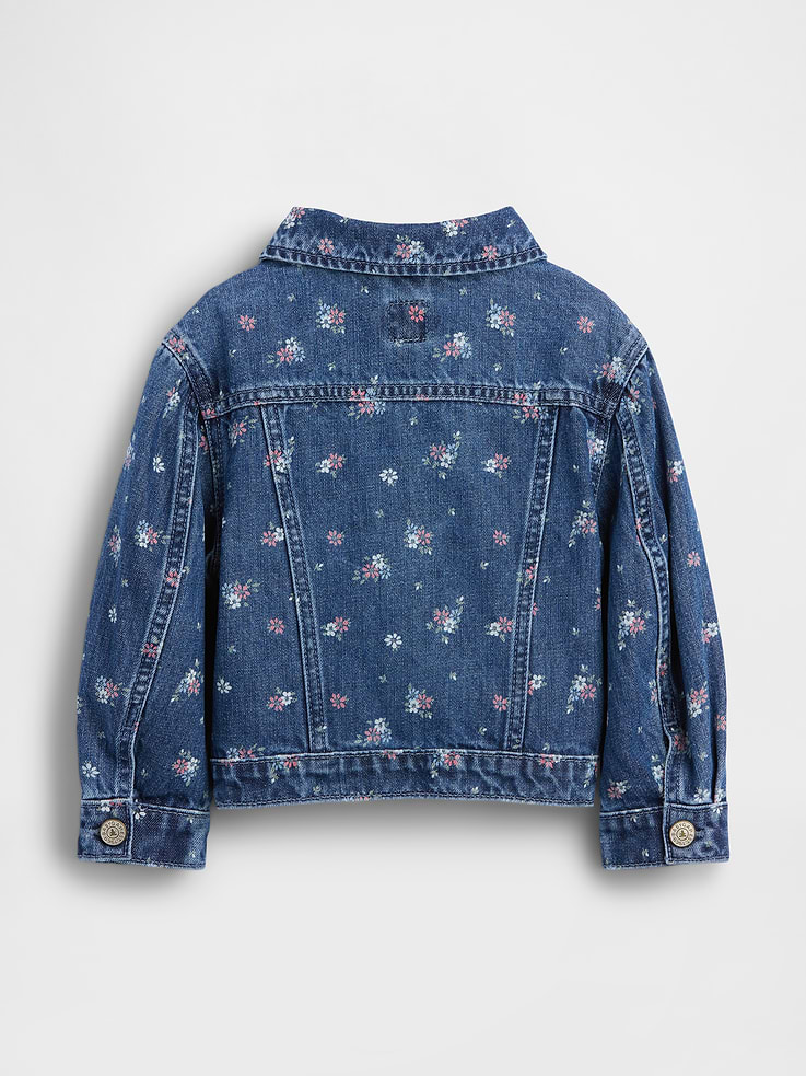 Image number 2 showing, Baby & Toddler Floral Denim Jacket