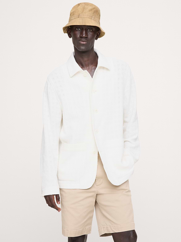 Basketweave Shirt Jacket