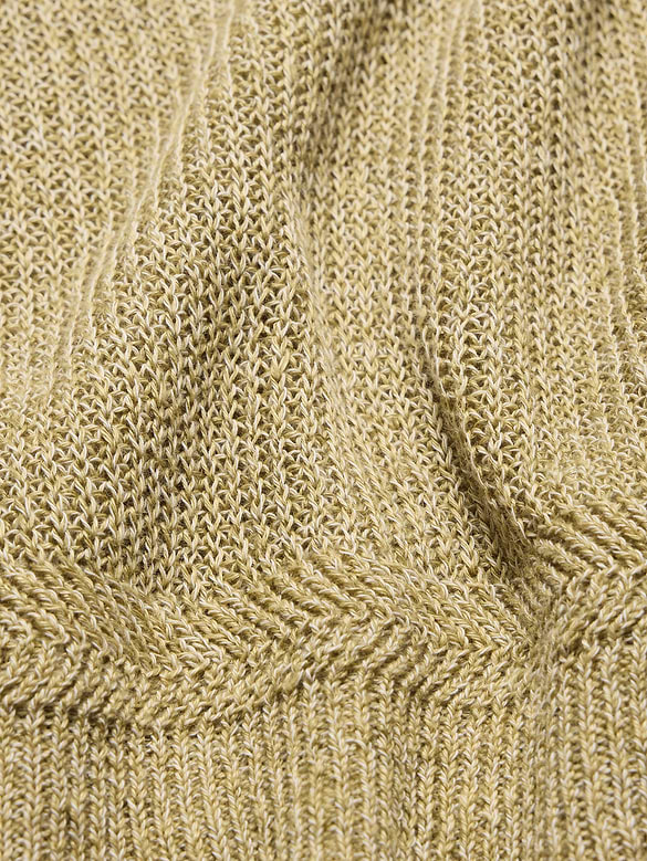 Polo en lin et coton à col polo tricoteuse