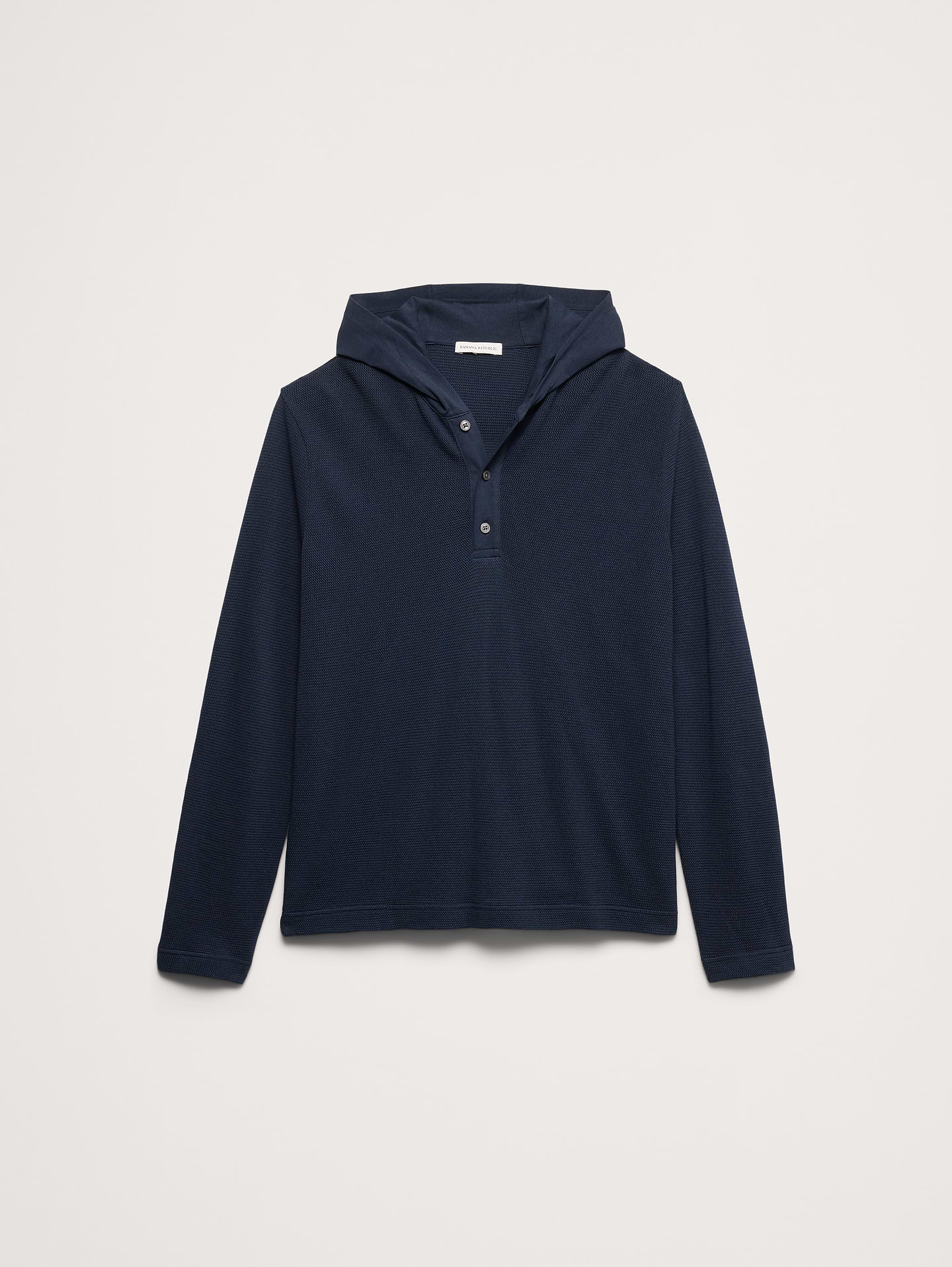 L'image numéro 4 présente Chandail à capuchon henley en coton