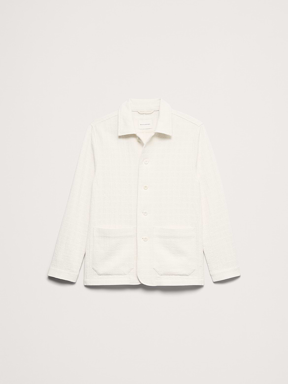 Basketweave Shirt Jacket