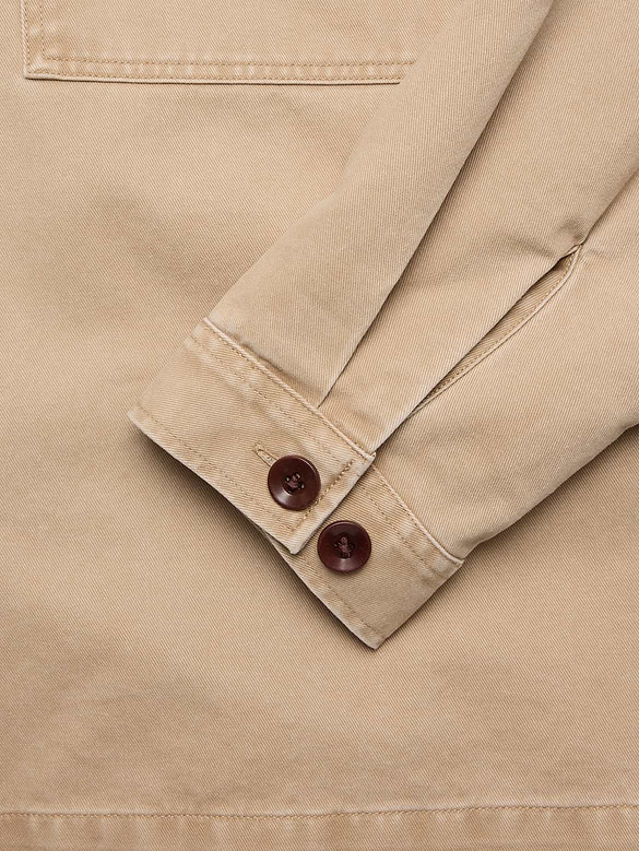 Cotton Twill Hooded Overshirt