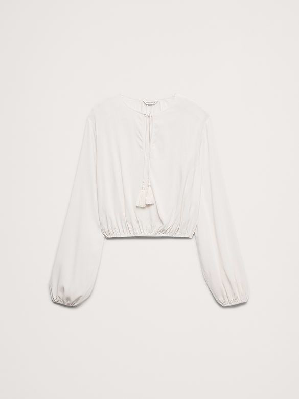 Georgette Tie-Neck Blouse