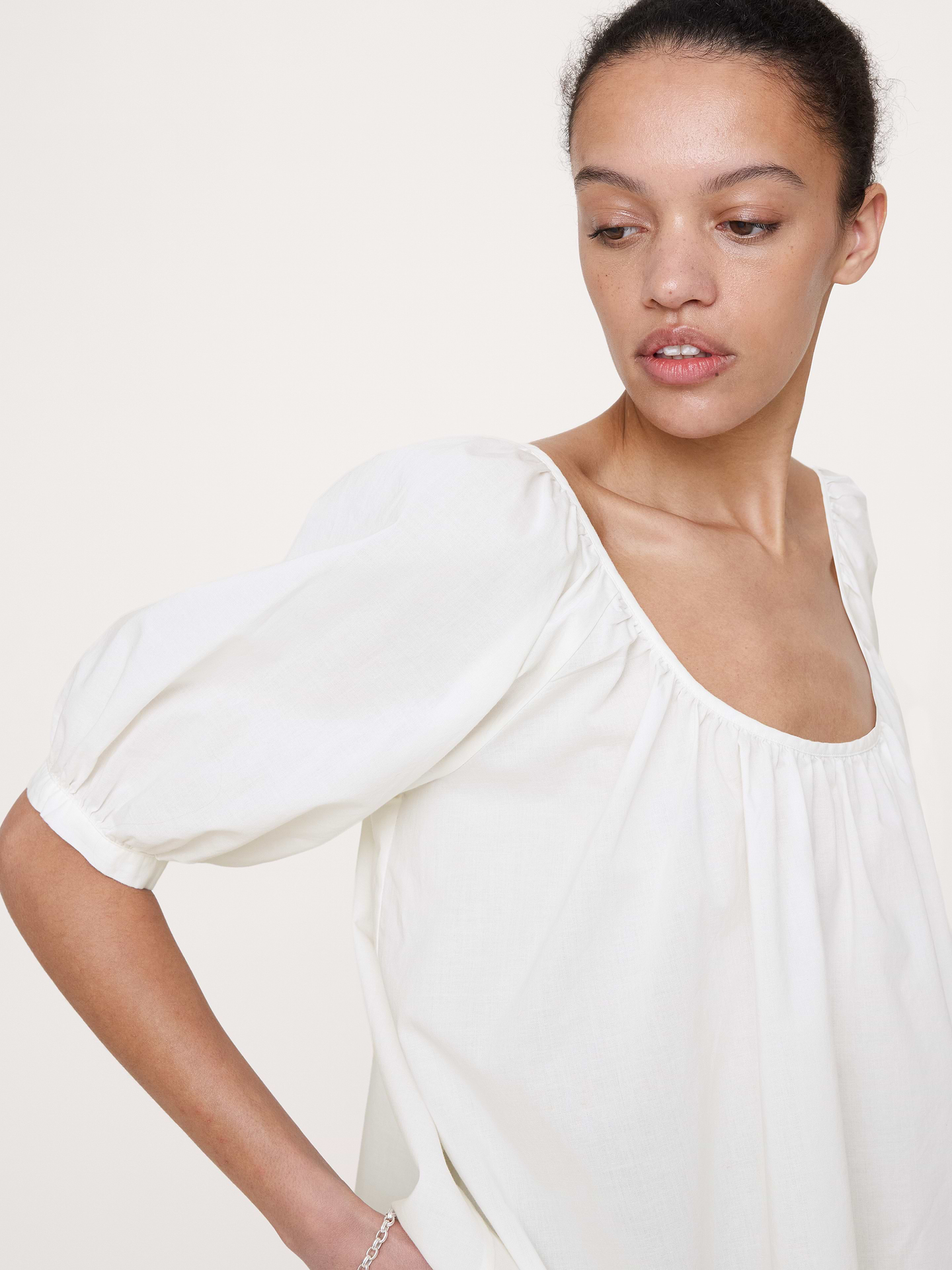 Image number 6 showing, Breezy Cotton Scoop-Neck Top