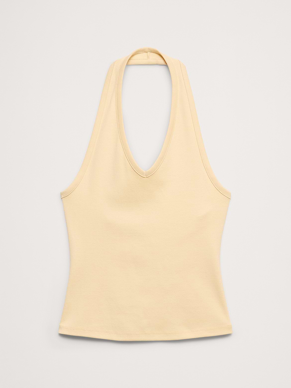 Minimalist Cotton Halter Tank