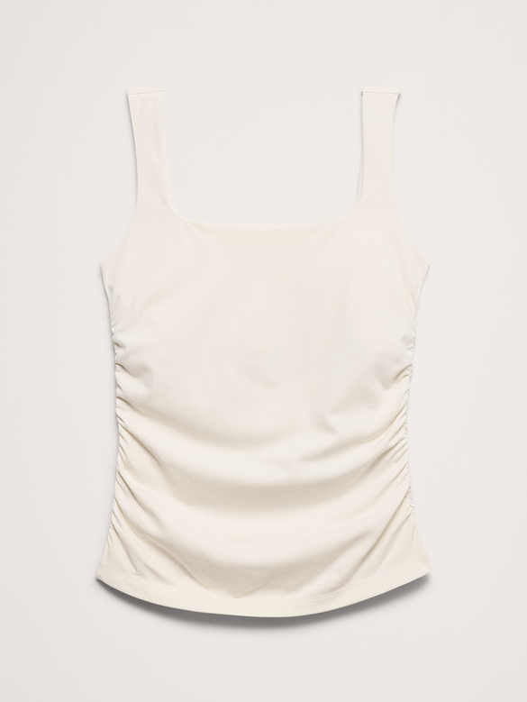 Square-Neck Ruched Top