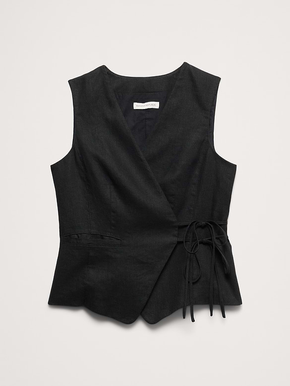 Linen Wrap Vest