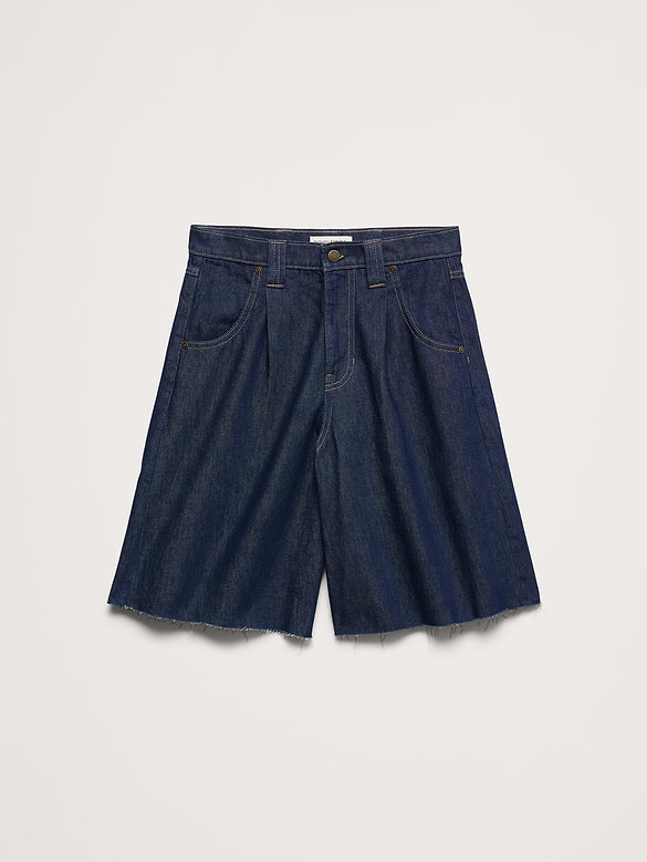 Low-Rise Denim Bermuda Short