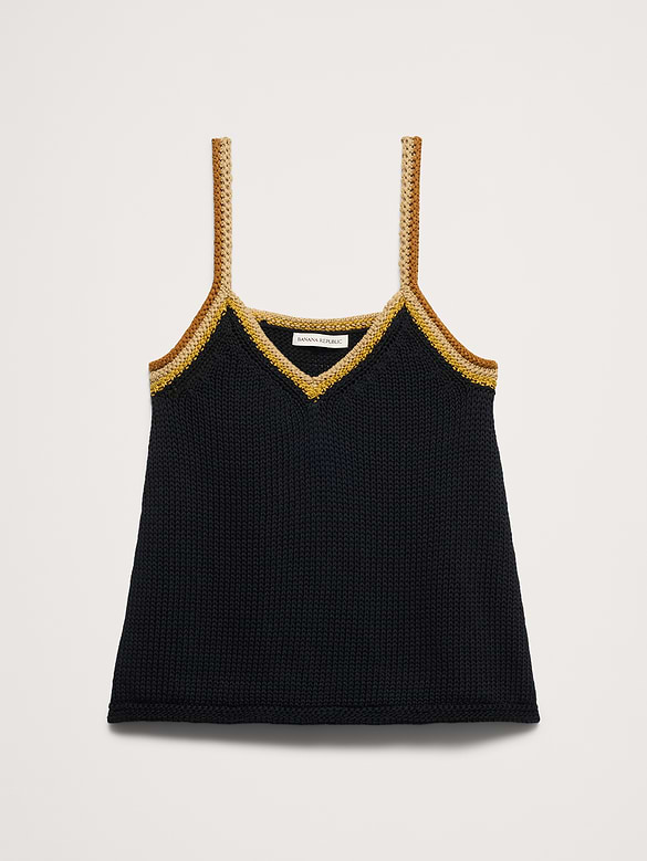 Coastal Cotton V-Neck Sweater Tank
