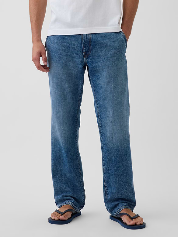 Get Blue Relaxed Straight Trouser Jeans