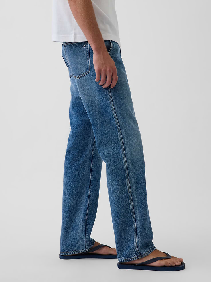 Image number 3 showing, Get Blue Relaxed Straight Trouser Jeans