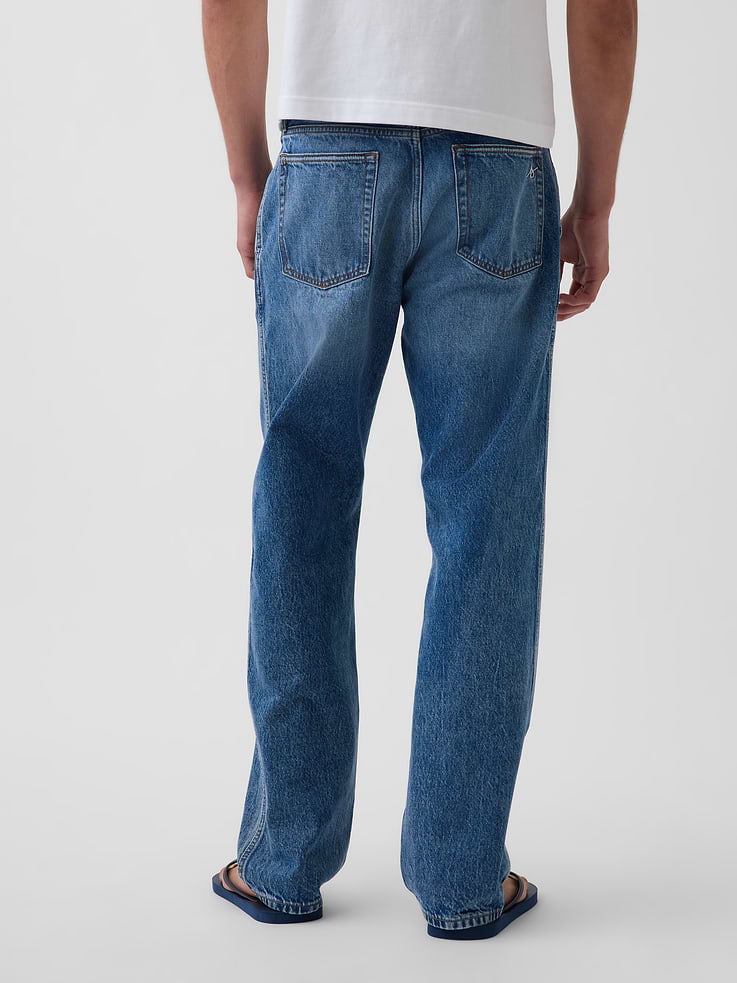 Image number 4 showing, Get Blue Relaxed Straight Trouser Jeans