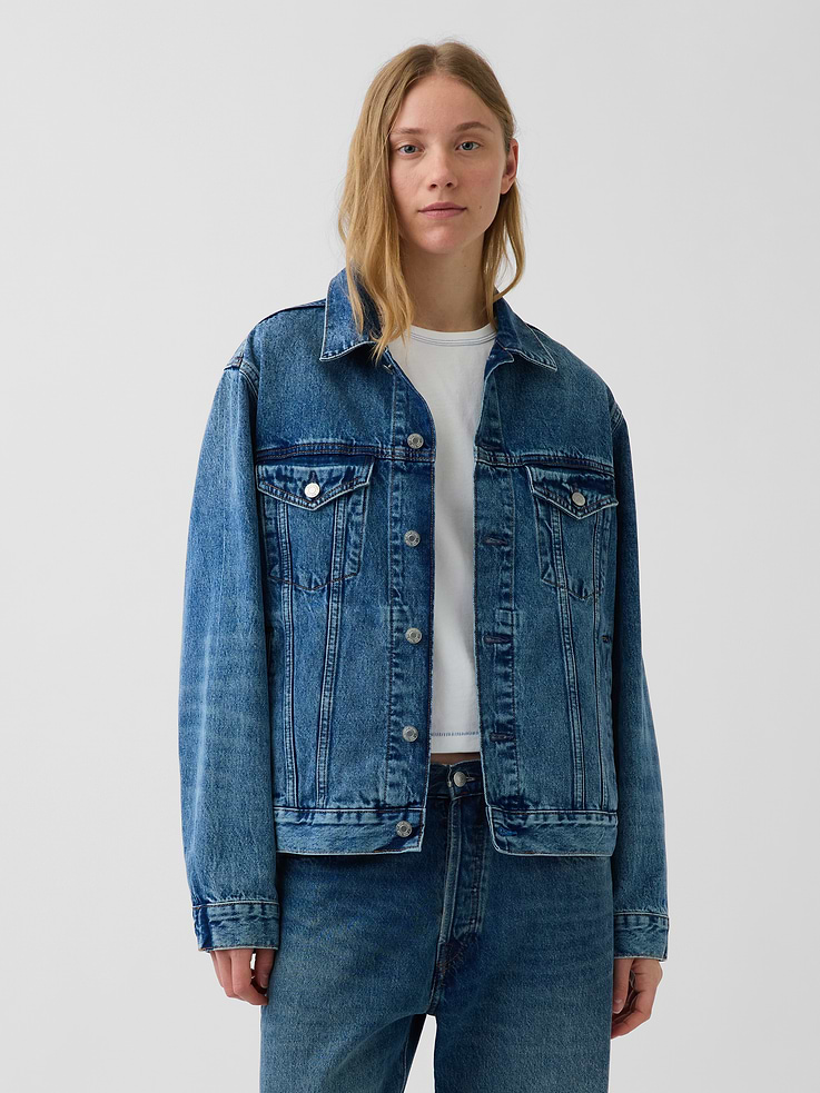 Image number 4 showing, Get Blue Relaxed Icon Denim Jacket