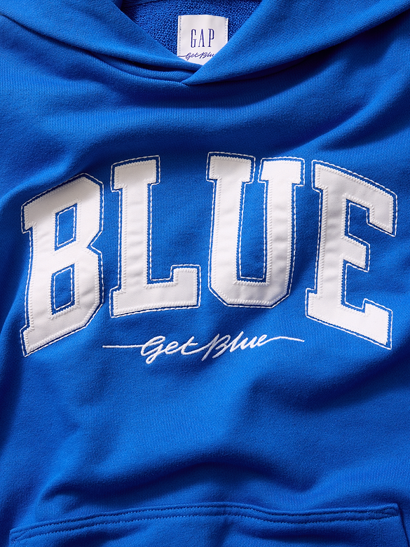 Get Blue Heavyweight French Terry Logo Hoodie