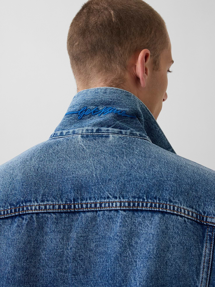 Image number 7 showing, Get Blue Relaxed Icon Denim Jacket