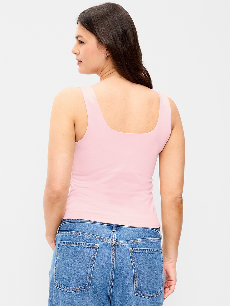 Image number 6 showing, Hug Double-Layer Scoop-Neck Tank Top