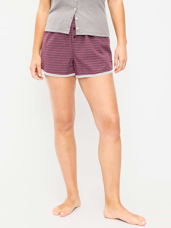 Classic Poplin Boxer Pajama Shorts