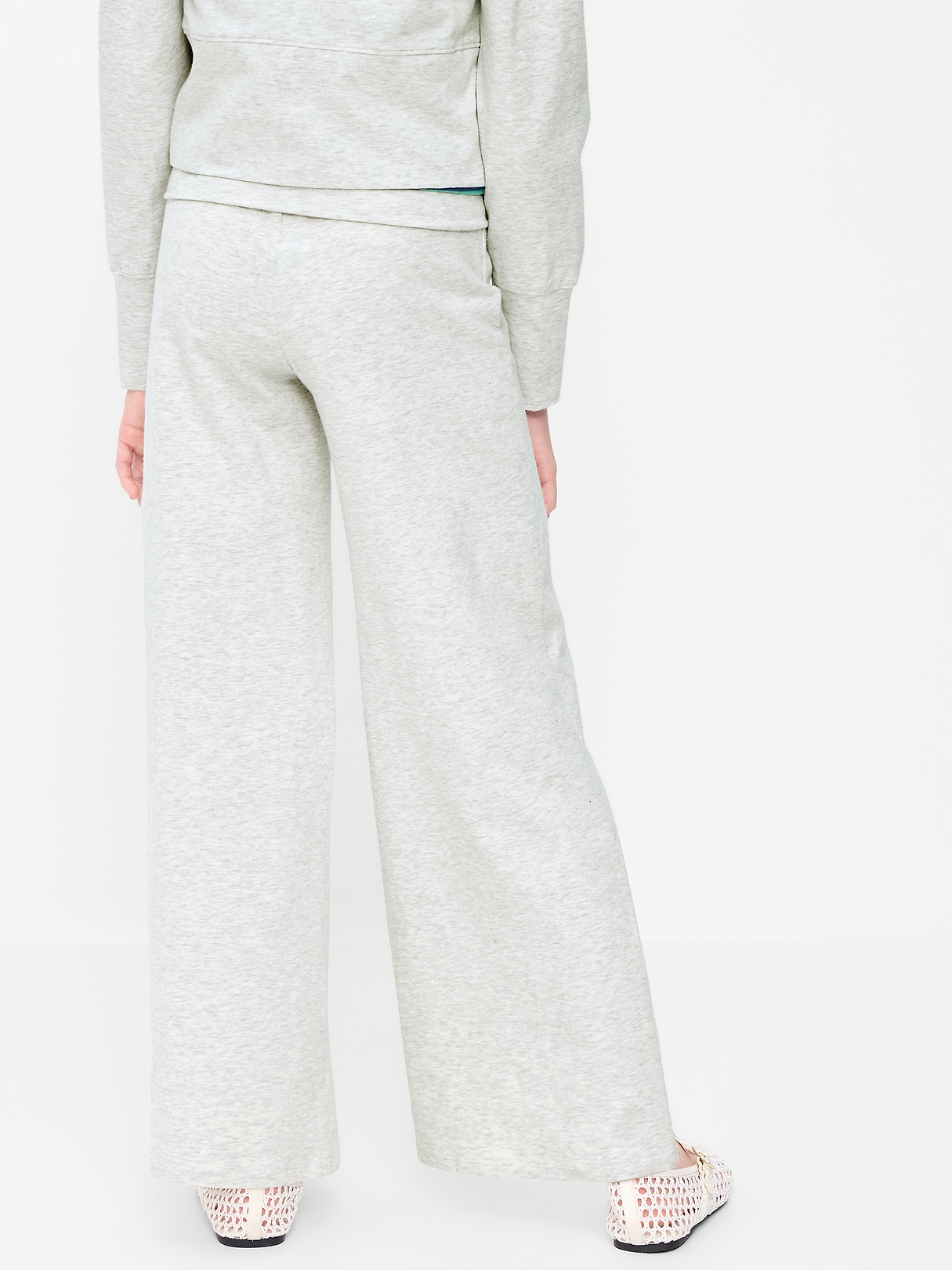 Foldover Jersey Knit Wide-Leg Pants for Girls | Old Navy