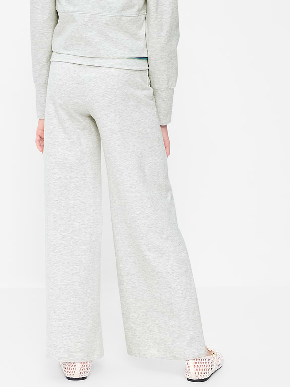 Foldover Jersey Knit Wide-Leg Pants for Girls