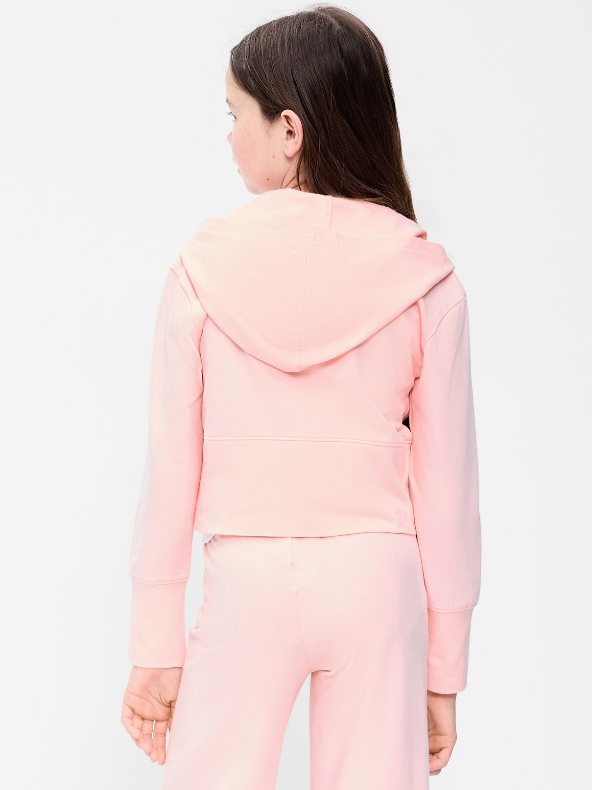 Image number 2 showing, Fitted Cropped 2-Way-Zip Hoodie for Girls