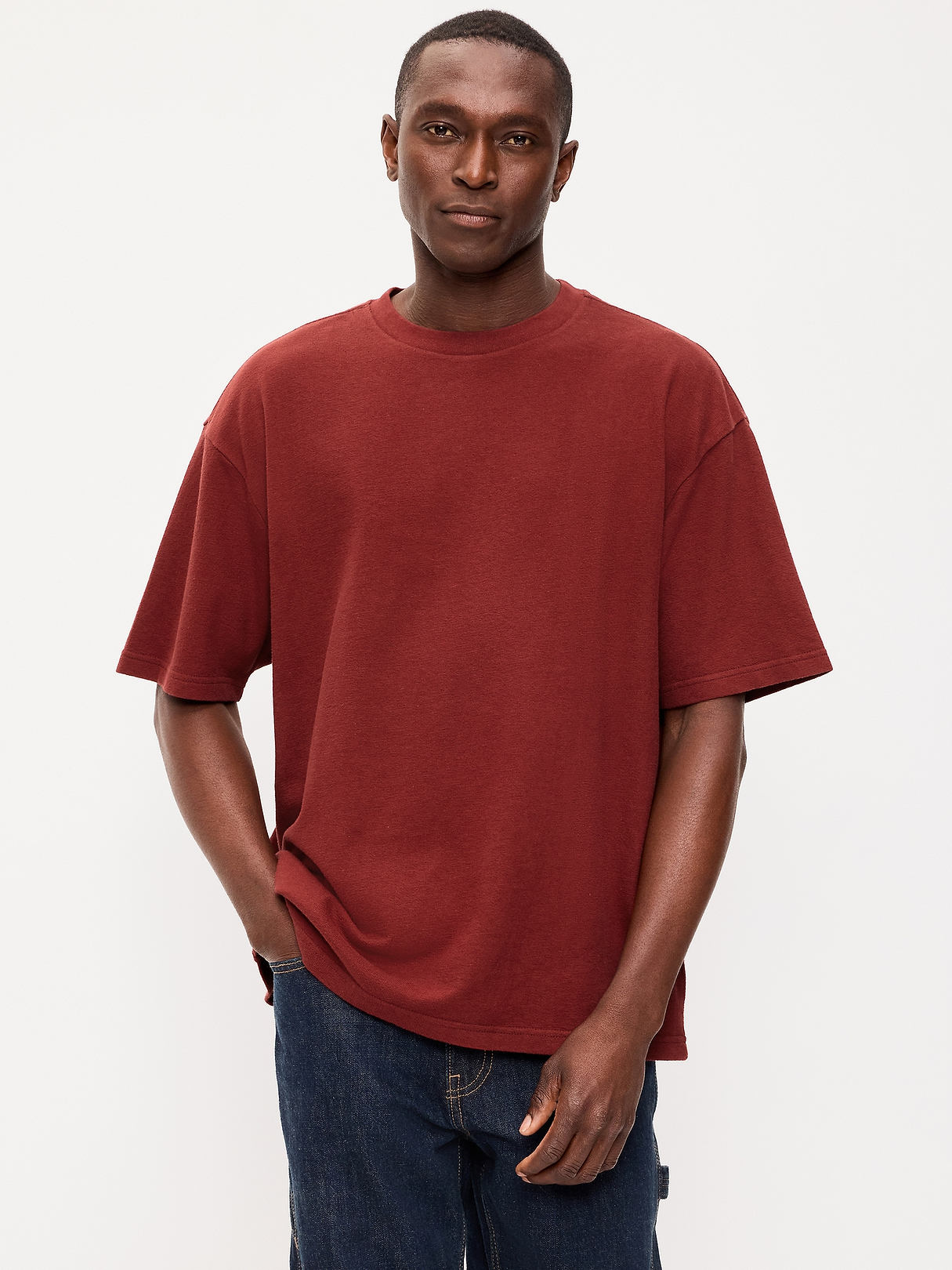 Oversized Heavyweight Garment-Washed T-Shirt | Old Navy