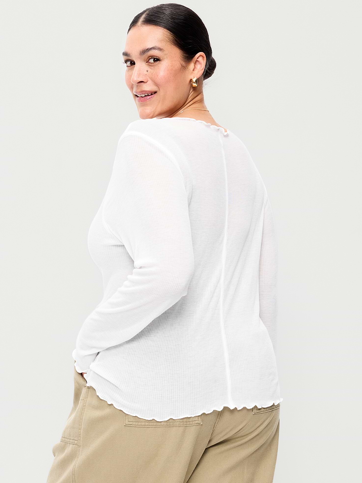 Image number 8 showing, Lettuce-Edge Tissue T-Shirt
