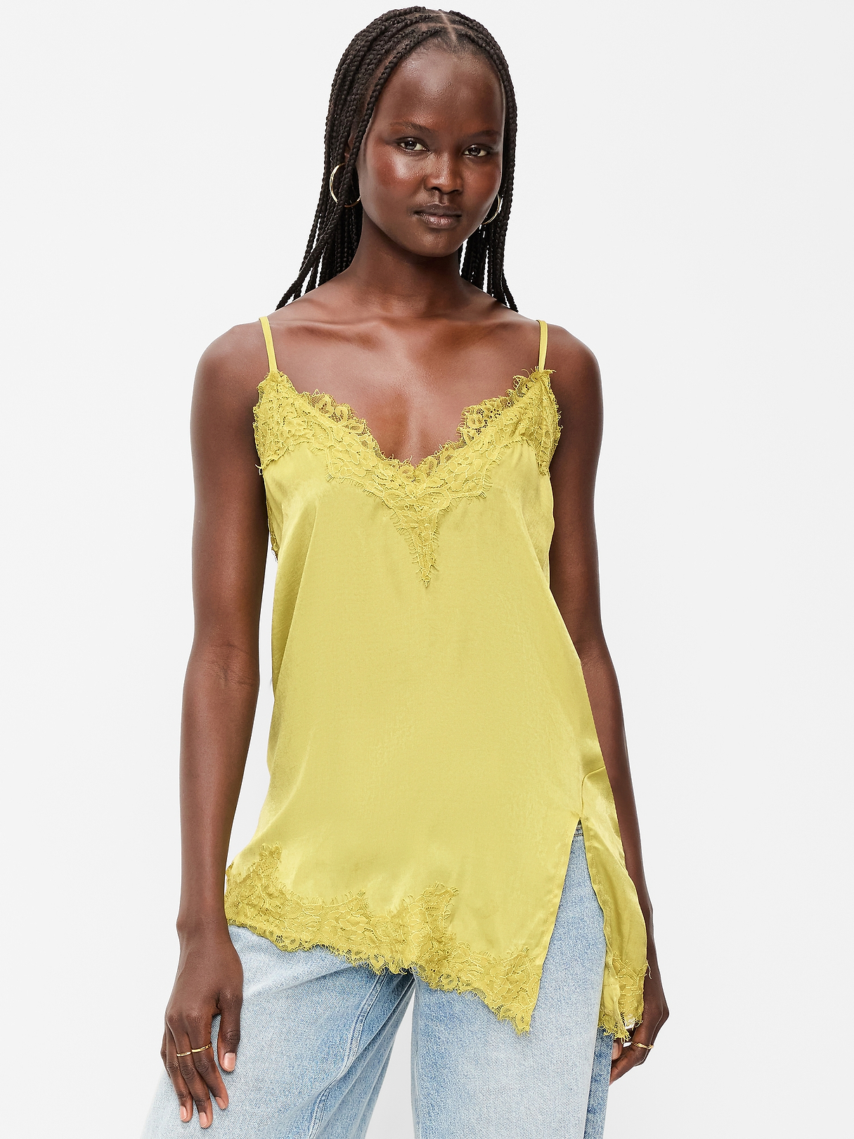 Asymmetrical Lace-Trim Cami Top | Old Navy