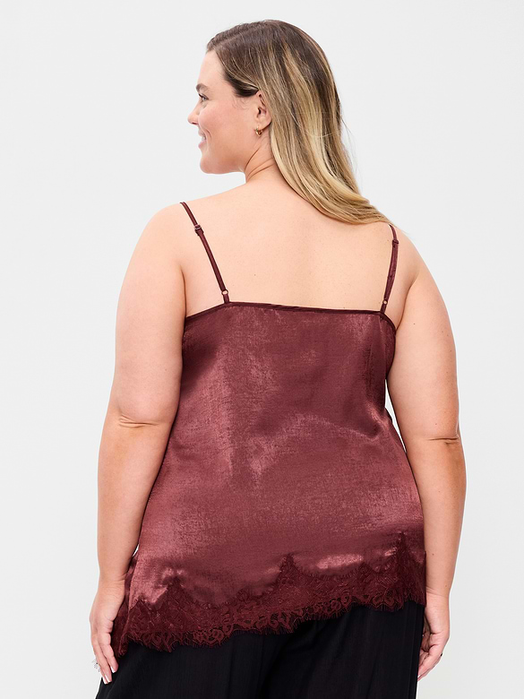 Asymmetrical Lace-Trim Cami Top
