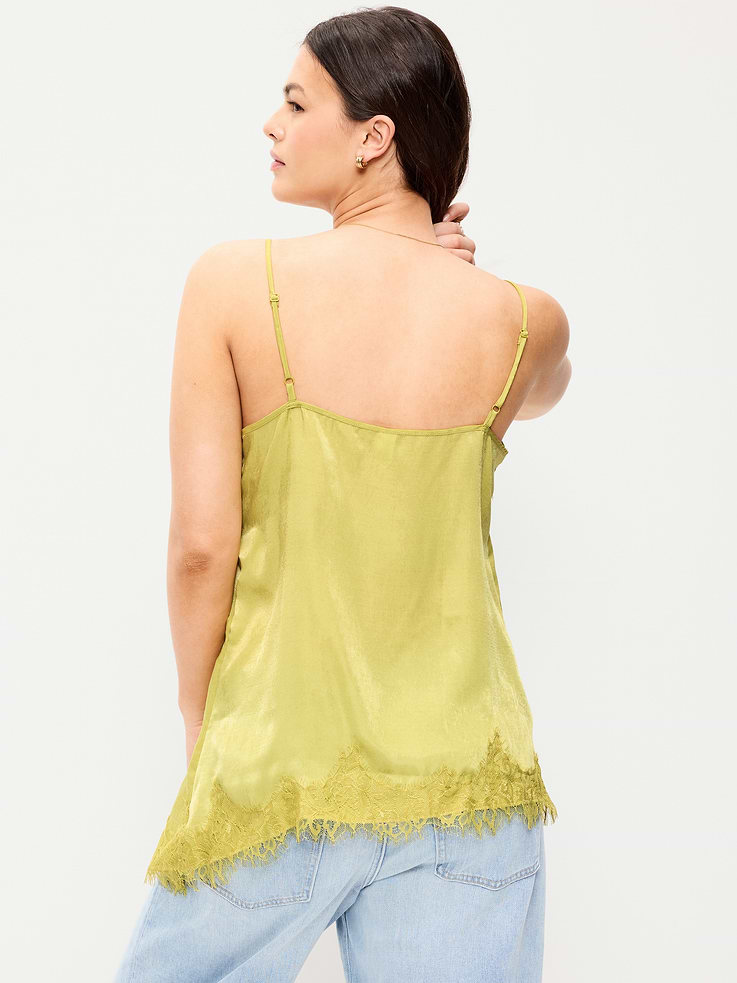 Image number 6 showing, Asymmetrical Lace-Trim Cami Top