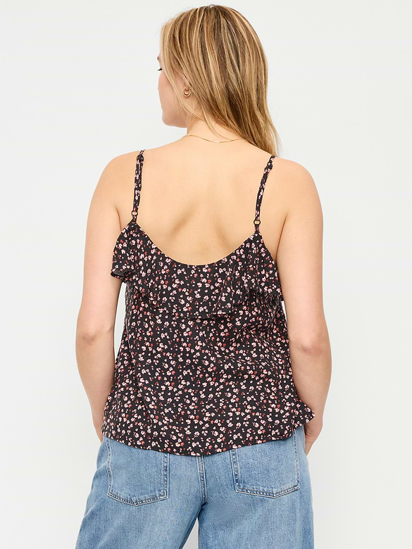 Ruffle-Front Tank Top